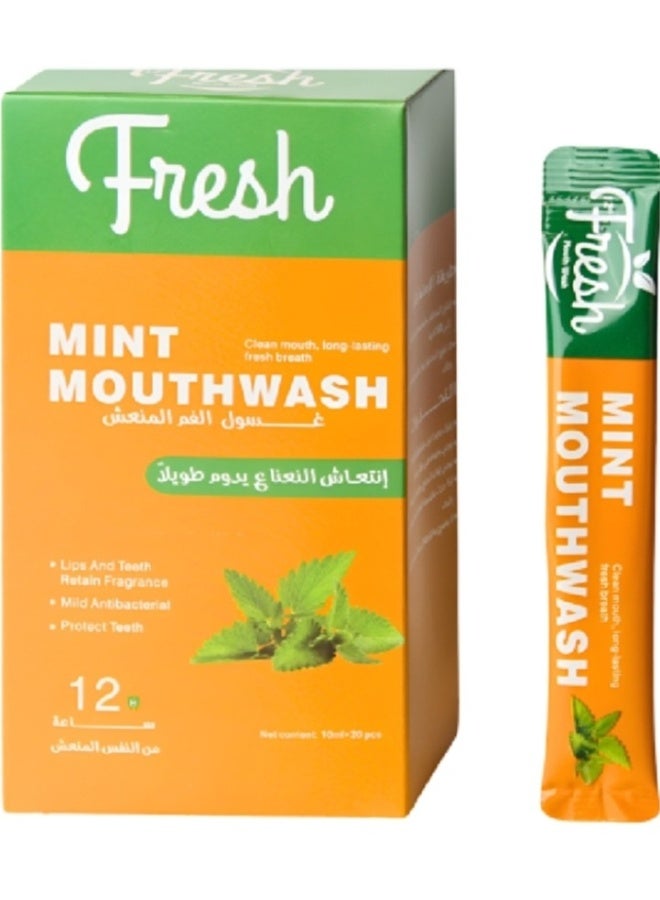Fresh. Fresh Mint Refreshing Mouthwash 10ml*20 Pieces - Image 1